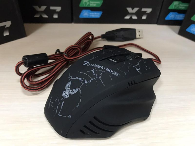 Ігрова мишка X7 4800 dpi LED з підсвіткою USB 2.0 GAMING MOUSE 9162 фото