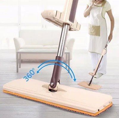 Швабра лентяйка для быстрой уборки с отжимом Spin Mop 360 с микрофиброй SpinMop фото