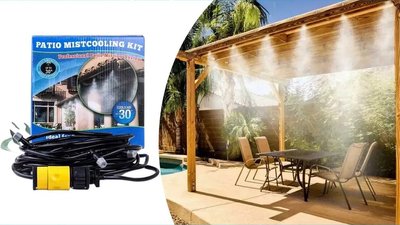 Садовый туманообразователь для беседок Patio Mistcooling система распылитель с 10-метровой системой трубок PM10 фото