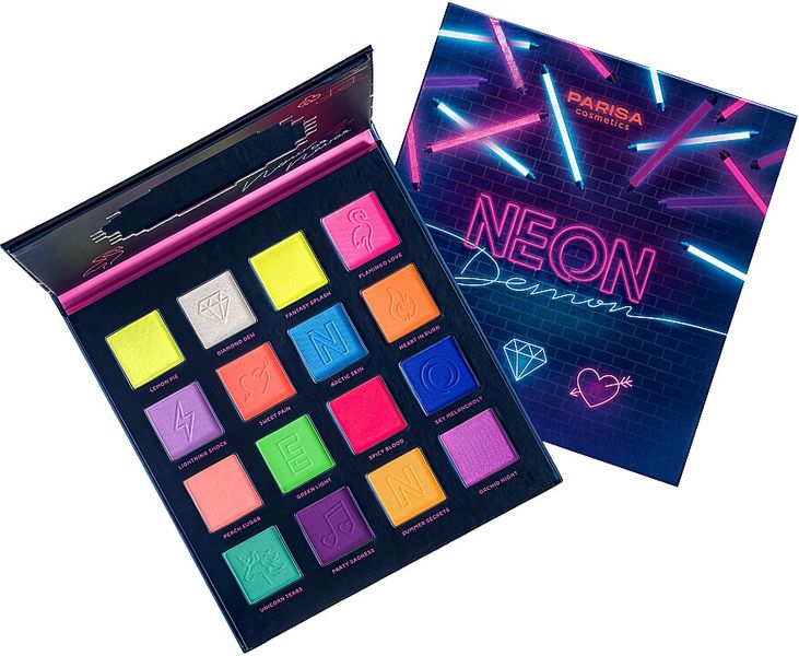 Палетка тіней Parisa Cosmetics Neon Demon Eyeshadow Palette 16 відтінків ParisaNeon фото