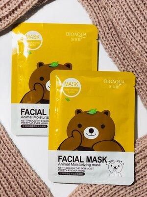 Маска з есенцією зеленого чаю Bioaqua Fasial Animal Mask Bear Bioaqua9290 фото