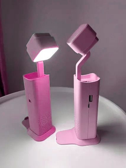 Настільна лампа-ліхтар Power Bank XANES. Рожевий PINK265 фото