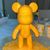 Флюїдне ведмежатко fluid bear bearbrick, 23 см, з фарбами YELLOW YELL23 фото