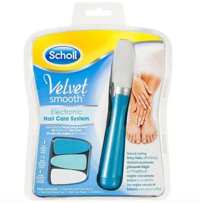 Электрическая пилка для ногтей + 3 насадки Scholl Velvet NAIL Care System Vel87 фото