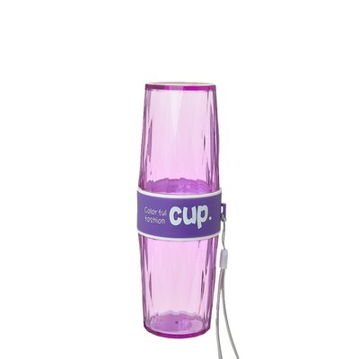 Бутылка для воды из двух стаканов CUP 380мл фиолет LM34 фото