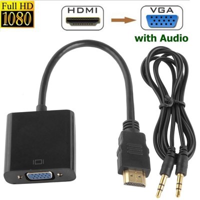 Перехідник HDMI в VGA з аудіовходом 3.5 мм, BLIS5305 Найкраща ціна! 4536 фото