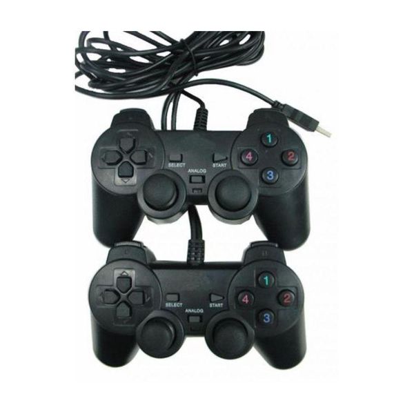 USB-джойстик для ПК PC GamePad DualShock DJ-2082 з вібро 2 шт. Акція 6789 фото