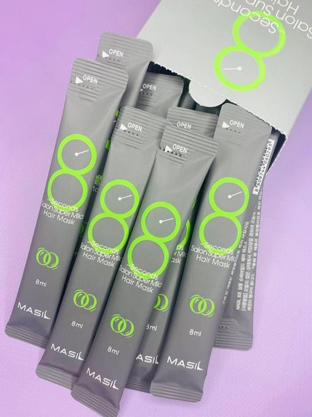 Відновлювальна маска для ослабленого волосся Masil 8 Seconds Salon Super Mild Hair Mask, 8 мл Masil88064 фото