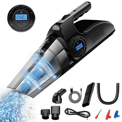 Автомобильный аккумуляторный пылесос с компрессором Car vacuum cleaner 110W CVC110 фото