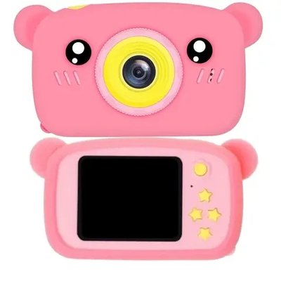 Цифровой детский фотоаппарат Teddy GM-24 розовый мишка Smart Kids Camera Розовый GM987 фото