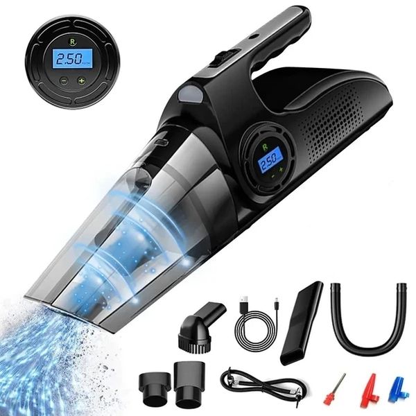 Автомобильный аккумуляторный пылесос с компрессором Car vacuum cleaner 110W CVC110 фото