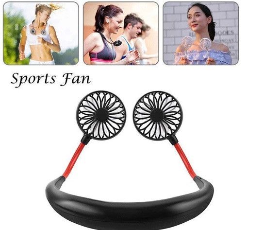 Портативный мини вентилятор на шею Hands Free Sport Fan Usb 666218192 фото