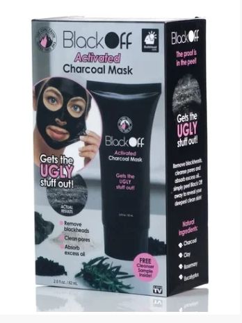 Черная маска-пленка для лица Black Off Activated Charcoal Mask - пилинг лица BM170 фото