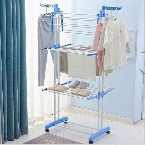 Многоярусная сушилка для белья, вещей, одежды Garment rack with wheels складная Garment фото