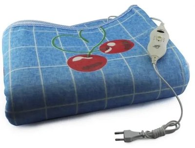 Простирадло електричне Electric Blanket 150х180 см (у клітинку, Вишні) BLA158 фото