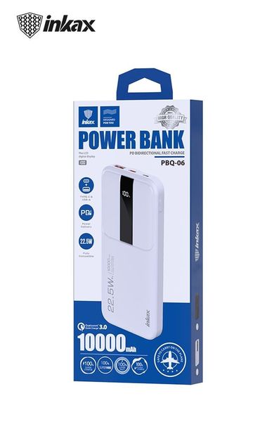 Inkax PBQ-06 PD+QC 3.0 10 000mAh Power Bank 22.5W PBQ06 фото