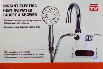 Водонагрівач із душем бічне під'єднання Instant electric heating Faucet FT-002 FT002 фото