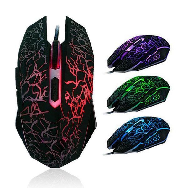 USB-мишка GAMING MOUSE дротова миша з підсвіткою Чорна 9308 фото