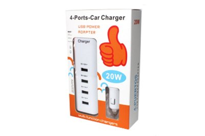 Автомобильное зарядное устройство Post Car Charger 12V 4 USB S4 Автомобильная зарядка на 4 телефона 2288001829 фото