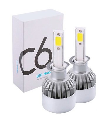 LED-лампи для авто C6 H1 (Ціна за 2 шт.) / Автомобільні лампи H1/ Автолампи, холодне світло NOH1 фото