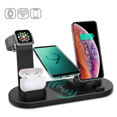 Беспроводная зарядная станция 3in1 Wireless charger 10вт. NWH31 фото