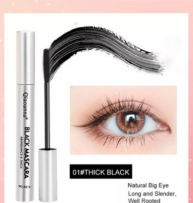 Водостойкая тушь Qiaoanna Black Mascara черная, 8g C43421 фото