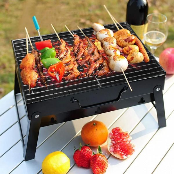 Складной барбекю гриль портативный мангал BBQ Grill Portable - жаропрочный Лучшая цена! 9437 фото