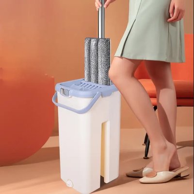 Швабра-лентяйка 5л Hand Free Cleaning Mop 2 в 1 с автоматическим отжимом для уборки Бежевый HAND55 фото