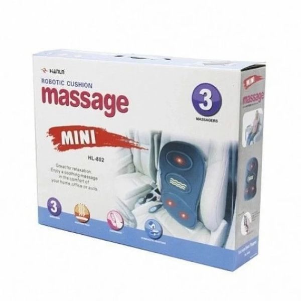 Массажная накидка 3 Режима для автомобиля и офиса с прогревом Robotic Cushion Massage HL-802 HL802 фото