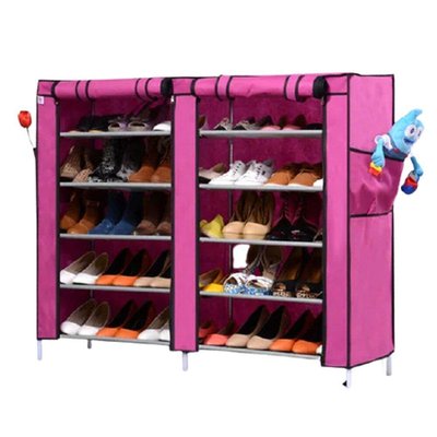 Тканевый двойной шкаф для обуви Shoe Cabinet 5 Layer 6510 114*30*92 Shoe6510 фото