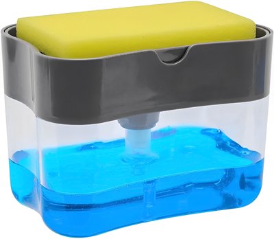 Органайзер для мочалок з мильницею та дозатором Soap Pump Sponge Caddy SPSC30 PP SPSC30 фото