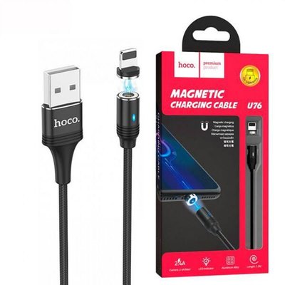 Кабель магнитный для айфонов Hoco U76 Magnetic Adsorption Lightning USB HOCOU76 фото