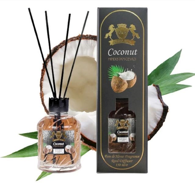 Аромадиффузор для дома Кокос Golden Silva Reed Diffuser, 150 ml N6839407 фото