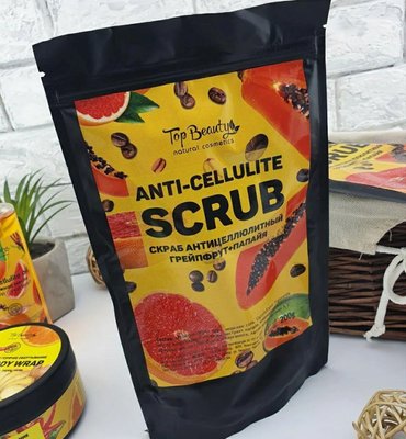 Антицеллюлитный скраб Top Beauty Anti-Cellulite Scrub Грейпфрут - Папайа, 200 g Anti-CelluliteScrub111 фото