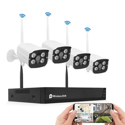 Комплект відеоспостереження на 4 камери NVR KIT 601 Wi-Fi 4CH з реєстратором KIT601 фото