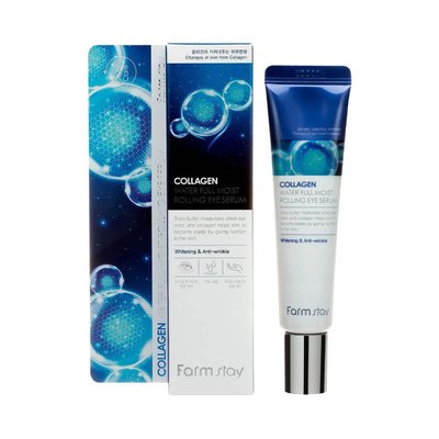 Сыворотка-роллер для кожи вокруг глаз FarmStay Collagen Water Full Moist Rolling Eye Serum с коллагеном, 25 мл FarmStay95 фото